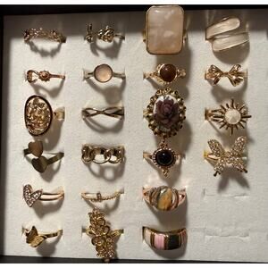 Bundle Gold Tone Costume Rings